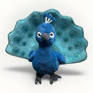 Peacock 24" Plush Glitter Detail Jumbo XL 24” x 32” Stuffed Animal Soft Nursery